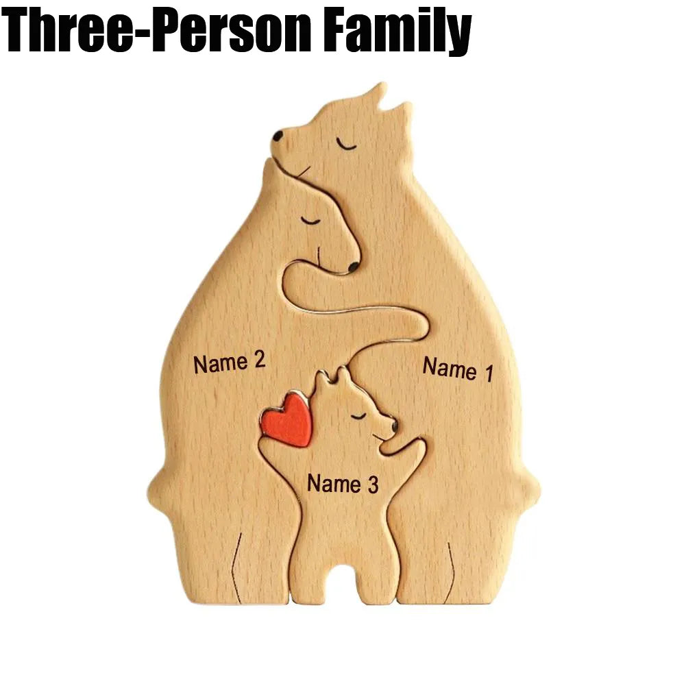 Product Image for Avelena | Hug Familie Ihre Persönliche Holzschnitzerei, 3 Personen Familie