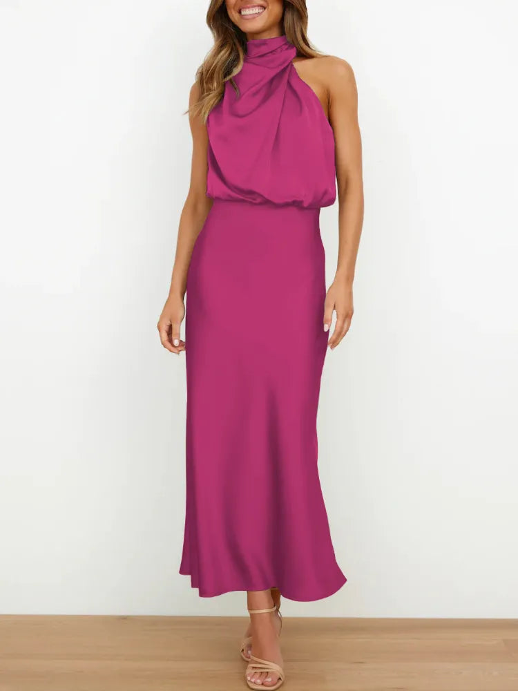 Product Image for Avelena | Sexy Abendkleider aus Satin für Frauen, Rosa Rot / S
