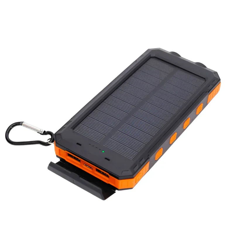 Product Image for Avelena | Sonnenenergie Powerbank mit Taschenlampe Solarcharge Pro, Orange / 20.000 mAh