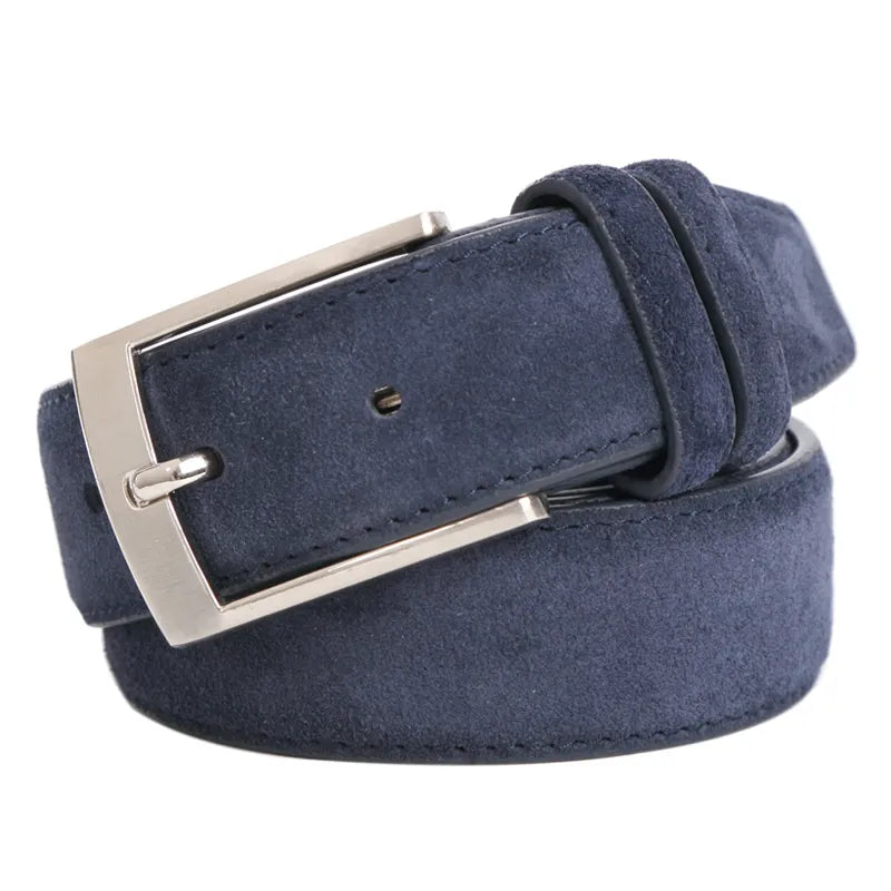 Product Image for Avelena | Wildleder Gürtel Rindleder für Herren und Damen Karottenjeans Nadelschnalle Luxus Hochwertig Klassisch Echtes Leder Wildleder Gürtel 