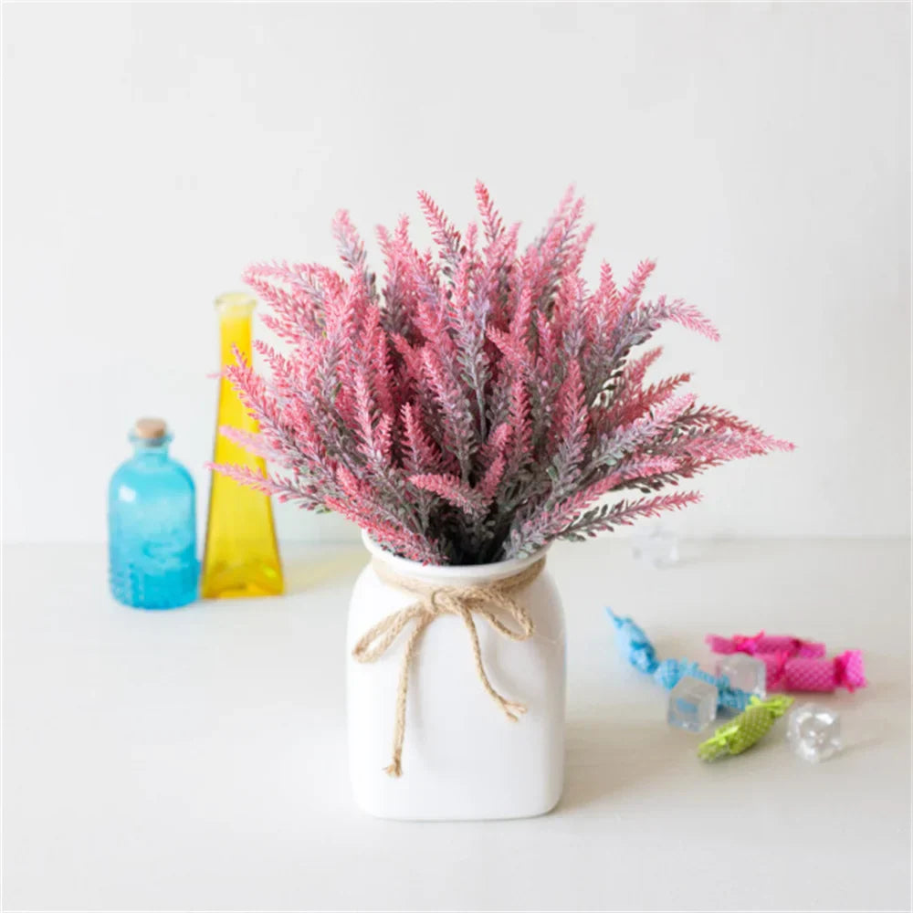 Product Image for Avelena | 1 Bundel Künstlicher Blumen, Romantische Provence Lavendel Plastik Wohnkultur, Vase Für Hochzeitsdekoration, Getreide Weihnachten Künstliche