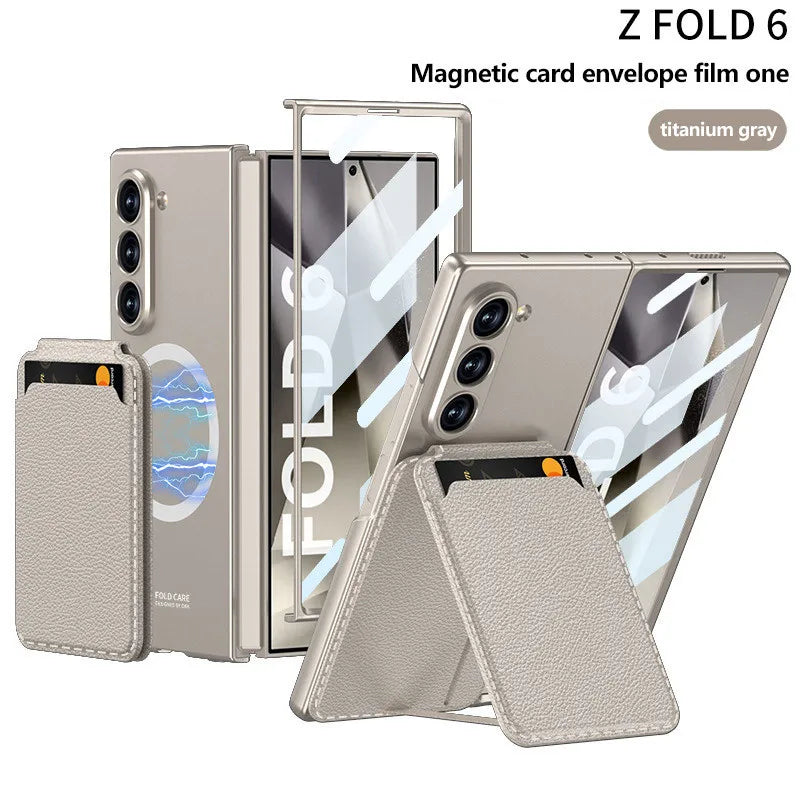 Product Image for Avelena | All-In-1 Z Fold 6 Magsafe Geldbeutel-Hülle, Titan-Grau / Samsung Z Fold 6