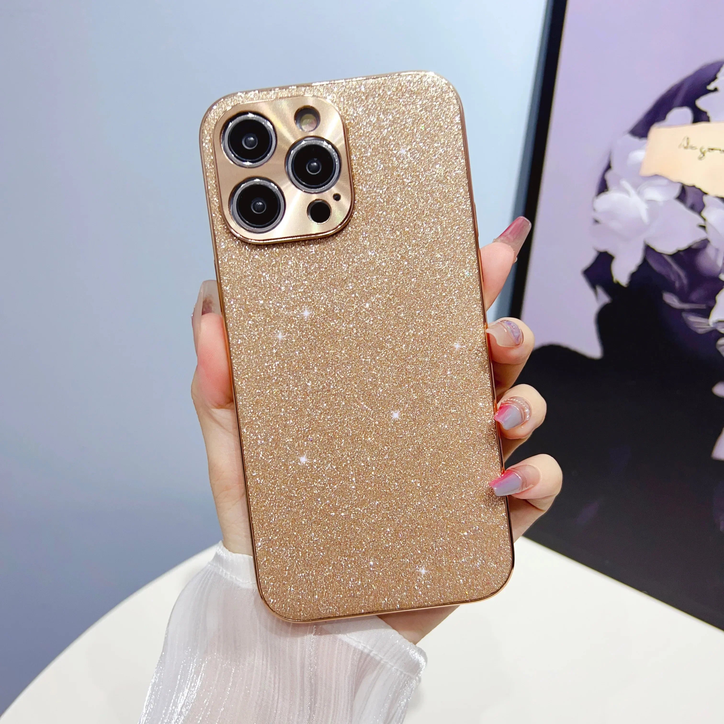 Product Image for Avelena | Premium Leder Magsafe Apple Iphone Hülle mit Galvanisiertem Rahmen Goldener Rahmen Hülle, Kamera Schutz Schutzhülle für Iphone 15, 14 Pro 