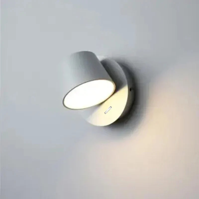 Product Image for Avelena | Bedhead Wandleuchte mit Kippschalter Schwarz Weiß LED Wandleuchten Modern Wohnzimmer Flur Nachttisch Dekorative Leselampe, Weiß mit Schalter