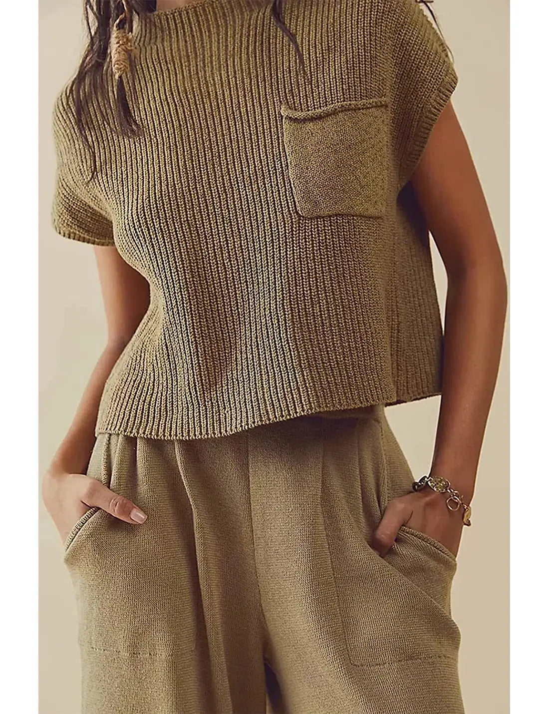 Product Image for Avelena | Frauen Frauen Weste, Khaki / L