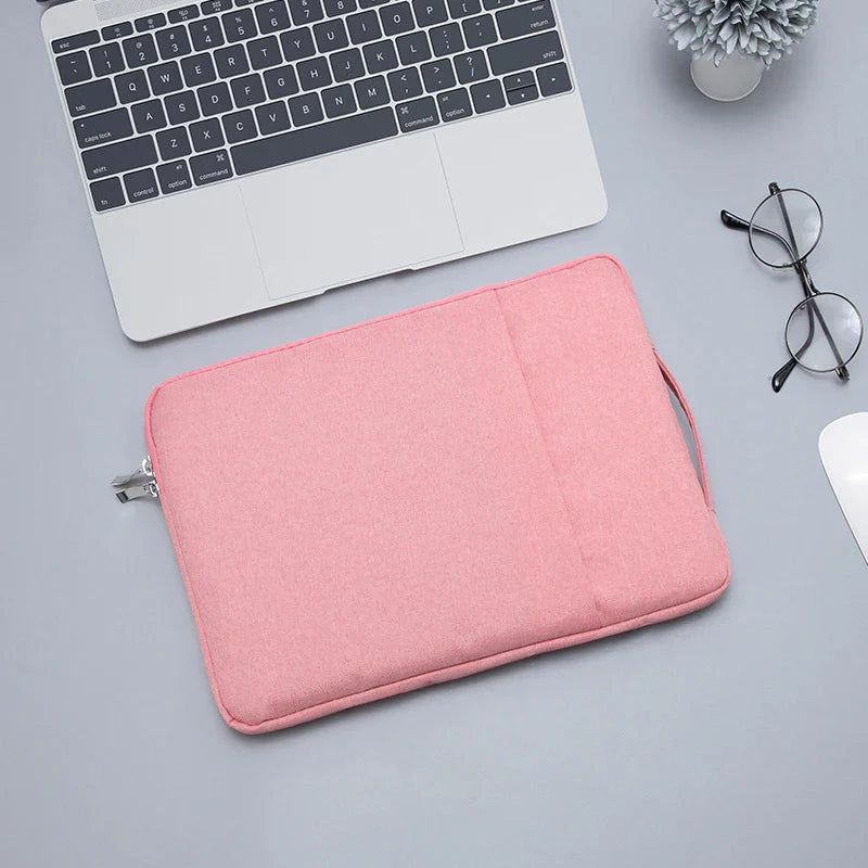 Product Image for Avelena | Denim Laptop-Hülle für Macbook Air M2/Pro M1, Rosa / 14 Zoll 15 Zoll