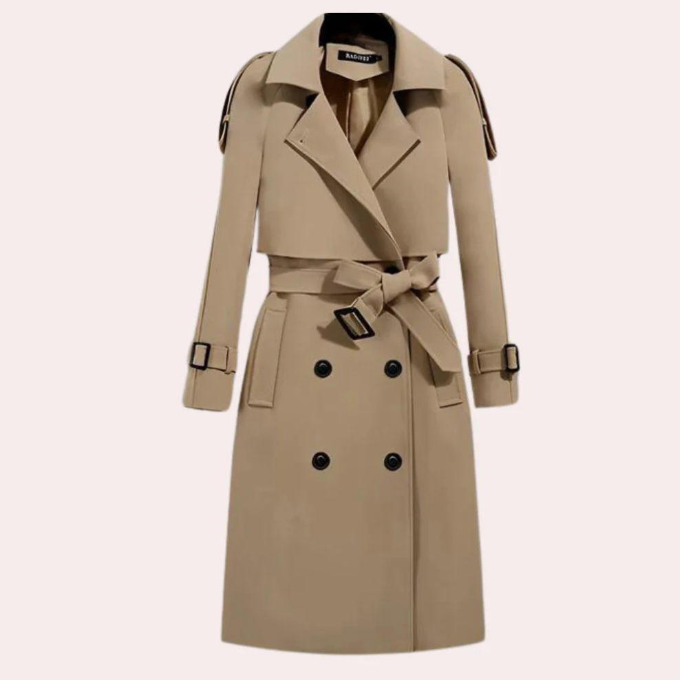Product Image for Avelena | Elegante Lange Leichter Trenchcoat Damen, Braun / 4XL