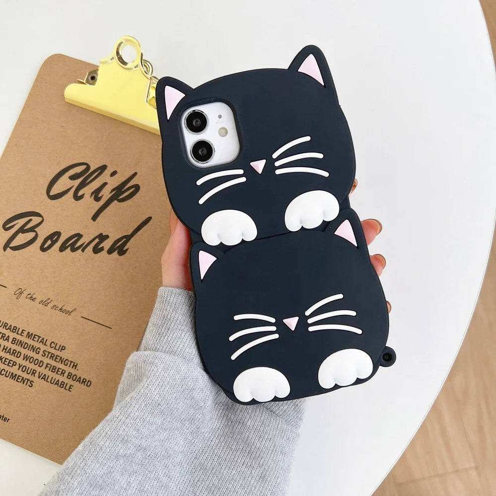 Product Image for Avelena | Cartoon Kniewärmer Katze Weiches Etui für Iphone Modelle, 2 / für iPhone X XS