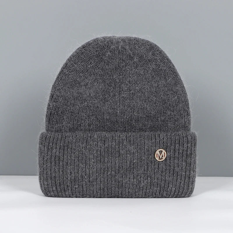 Product Image for Avelena | Damen Wintermütze - Echtes Kaninchenfell Warme Mütze, Dunkel Grau M