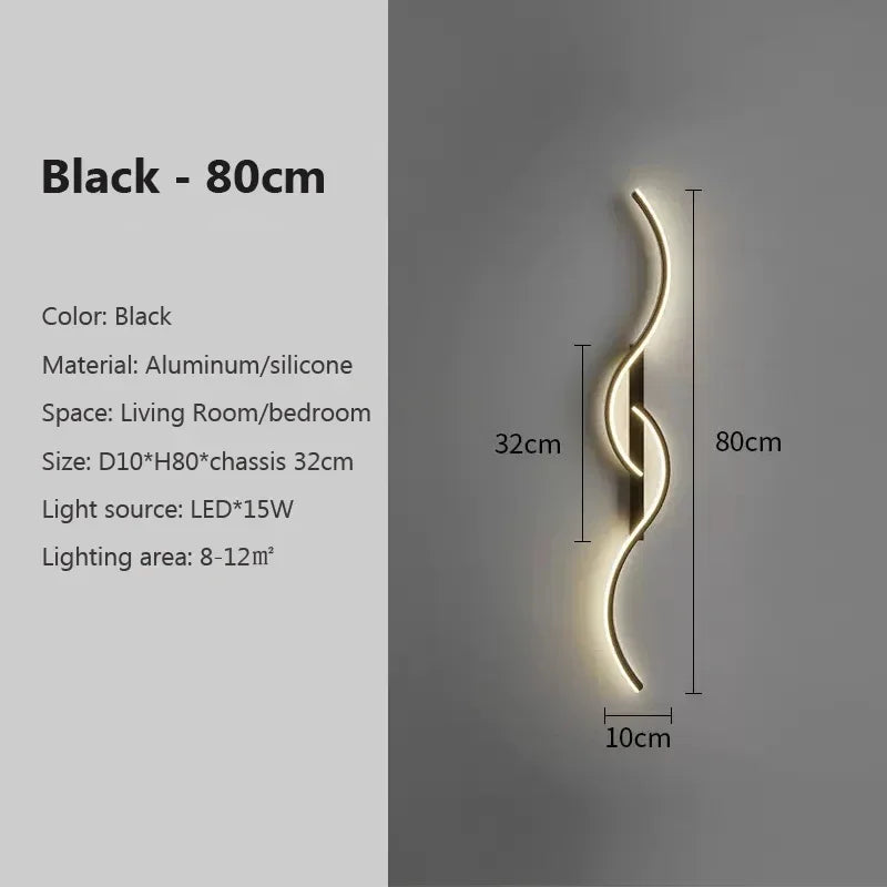 Product Image for Avelena | LED Wandleuchte 60/80/100 Cm Smart Fernbedienung Einstellbare Farbtemperatur Helligkeit Schlafzimmer Nachttisch Wohnzimmer Wandleuchten, 