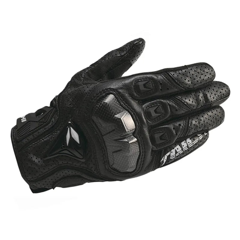 Product Image for Avelena | Herren Schwarze Leder Motorradhandschuhe – Racing Stil, 390 schwarz / XL