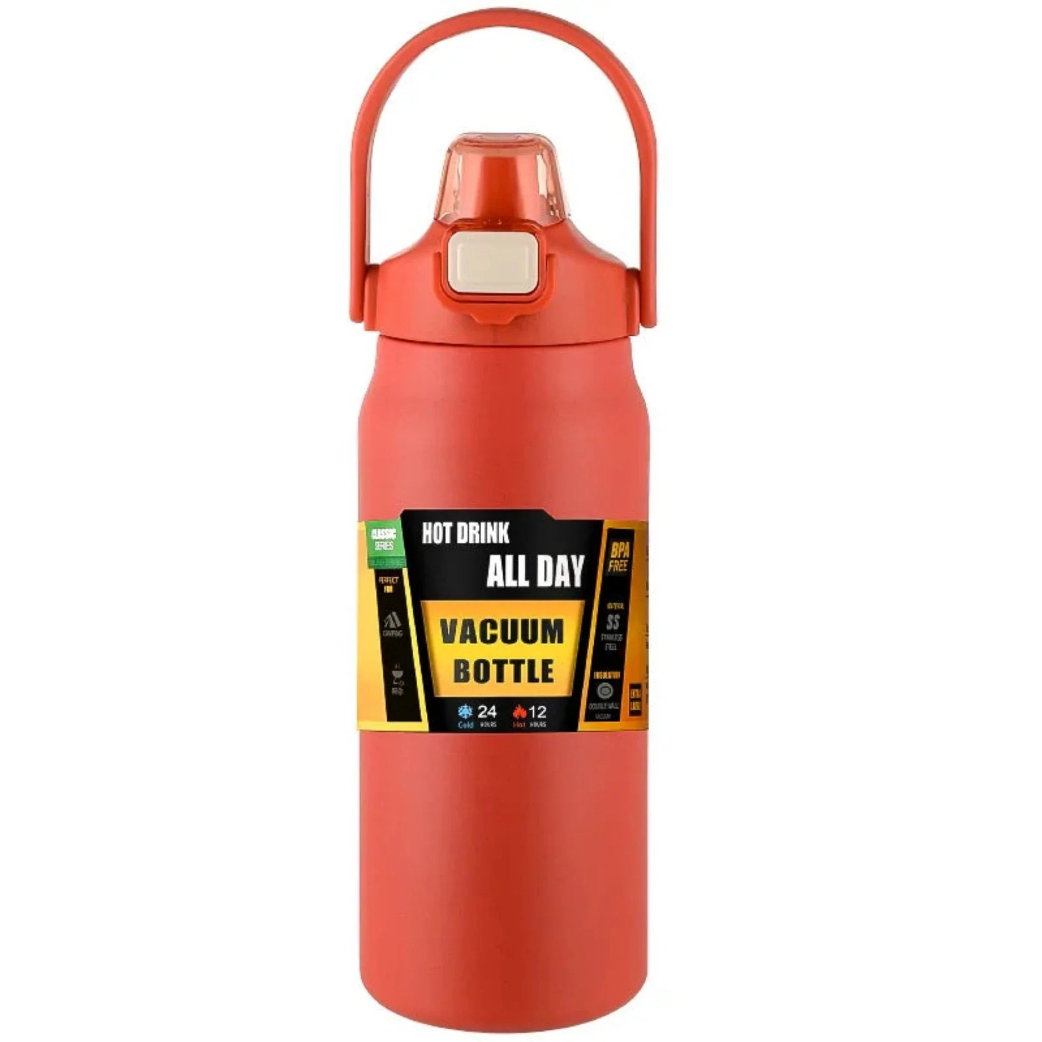 Product Image for Avelena | Allday Bærbar Thermoskanne mit Strohhalm Vakuumflasche, Rot / 800ml