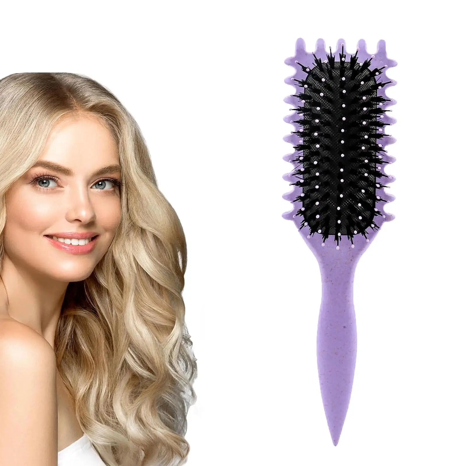 Product Image for Avelena | Bounce Curl Define Styling Brush Comb Formen Männer Frauen Reduzieren Ziehen Locken Trennung Für Definierte Locken, Flieder