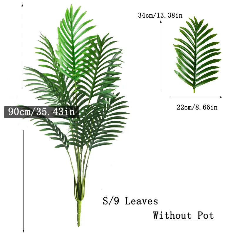 Product Image for Avelena | Luxuriant Palmetto Lebensgröße Große Palme – Tropische Eleganz Zur Dekoration Von Haus und Garten, 90cm 9 Blatt