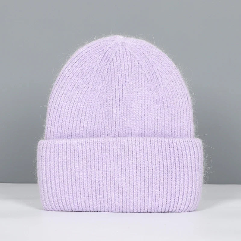 Product Image for Avelena | Damen Wintermütze - Echtes Kaninchenfell Warme Mütze, Helles Lila