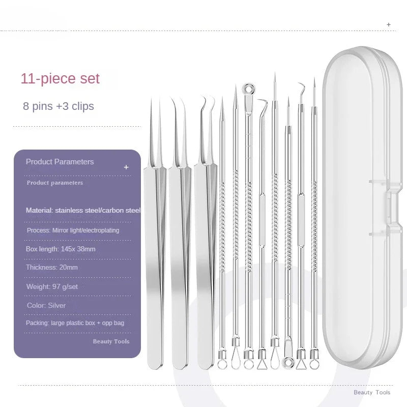 Product Image for Avelena | 11-Teilig Akne Mitesserentfernung Set - Hautreinigungswerkzeuge