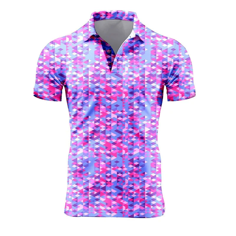 Product Image for Avelena | Herren 3D-Gedrucktes Retro Poloshirt, Polo 1 / L
