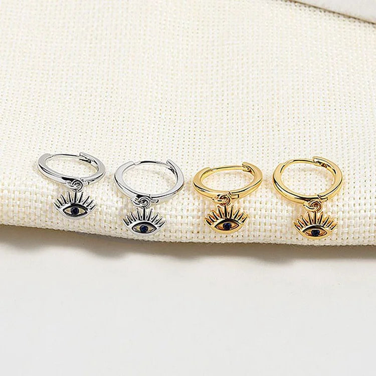 Product Image for Avelena | Gold/Silber Ohrringe mit Bösem Blick Noa, Silber
