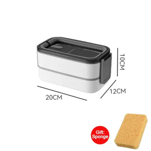 Product Image for Avelena | 2-Lagige Edelstahl Bento Lunchbox Mealmate, Weiß