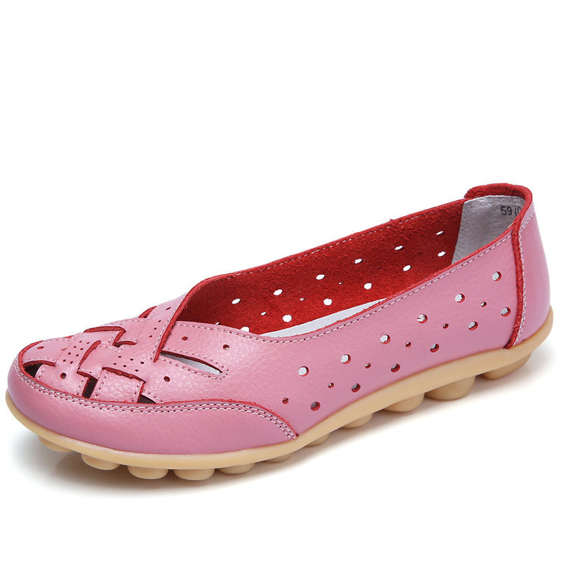 Product Image for Avelena | Loch Flach Damen Sandalen mit Stilvollem Design, Rosa / 39