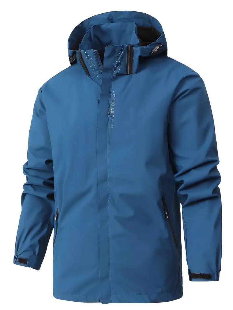 Product Image for Avelena | Herren Leichte Wasserdichte Regenjacke mit Kapuze, Blau / XXL