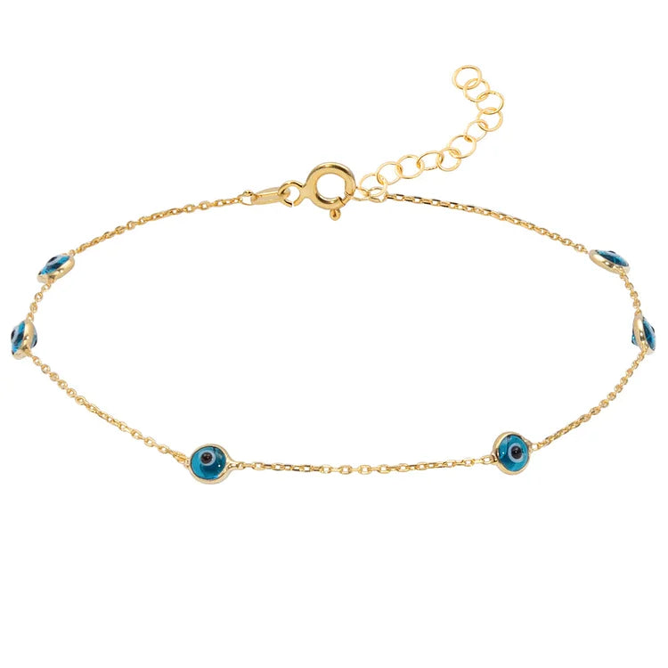 Product Image for Avelena | Mehrfarbige Auffällige Fußkette, Gold