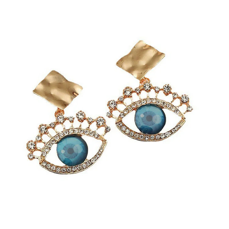 Product Image for Avelena | Goldene Vintage Ohrringe mit Schützendem Bösen Auge Nerina