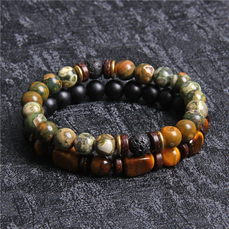 Product Image for Avelena | Afrikanisch Türkis & Tigerauge Armband Naya Sammlung, Tigerauge & Onyx