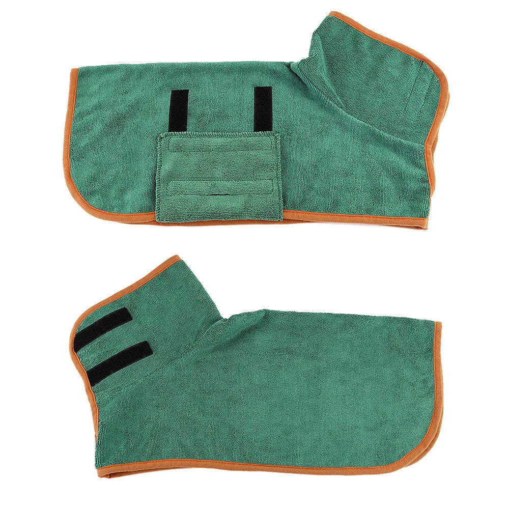 Product Image for Avelena | Hundebademantel für Wärme und Stil Schnelltrocknend und Bequem, Grün / S