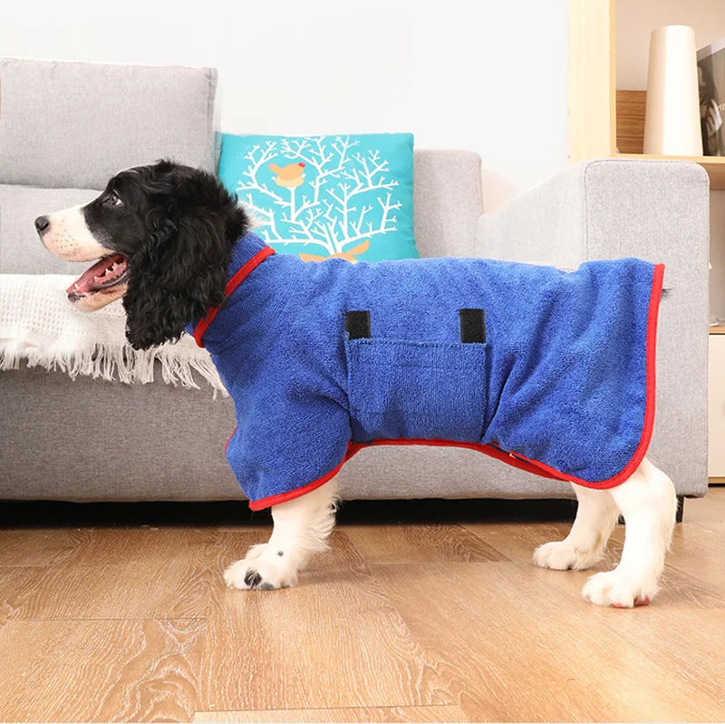 Product Image for Avelena | Hundebademantel für Wärme und Stil Schnelltrocknend und Bequem, Blau / S