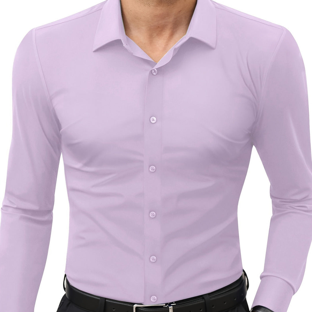 Product Image for Avelena | Herren Slim Fit Langarmshirt Lässig, Lila / L