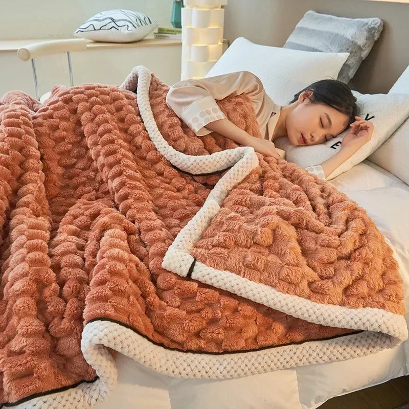 Product Image for Avelena | Turtle Blanket Luxe Decken für Herbst und Winter, Orange / 180x200cm(71x79inch)