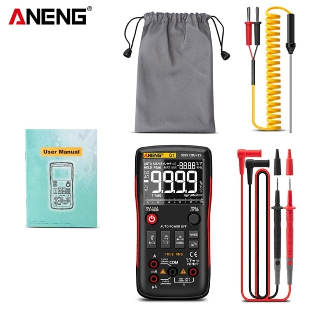 Product Image for Avelena | Aneng Q1 Digitale Multimeter 9999 Analogtester Wahrer Rms Professionelles Multimeter Diy Transistor Kondensator Ncv Tester Lcr Meter, 