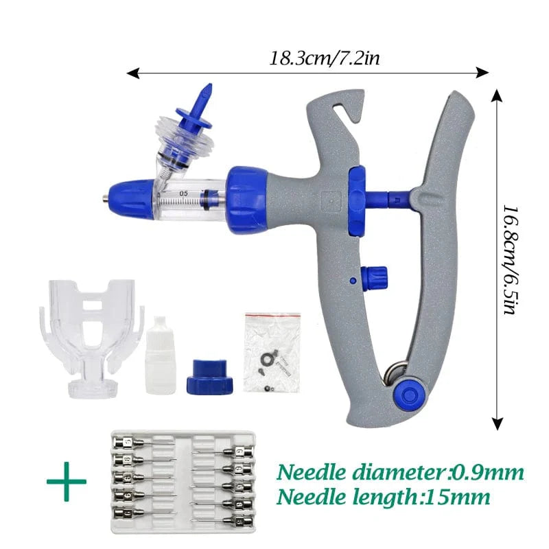 Product Image for Avelena | 1Ml/2Ml/5Ml Kontinuierliche Impfstoffinjektion mit 10 Nadeln Automatischer Veterinärspritze für Haustiere Schweine Rinder Schafe Hühner, 