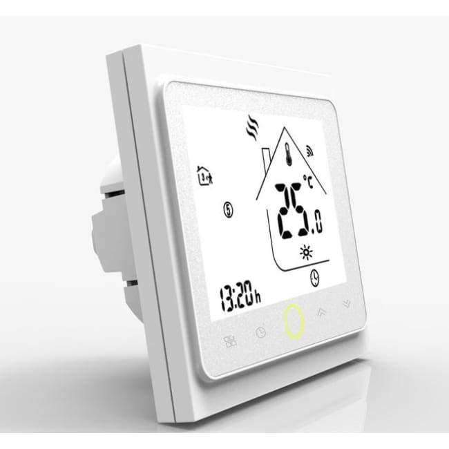 Product Image for Avelena | Wifi-Thermostat Temperaturregler Lcd-Touchscreen Hintergrundbeleuchtung Für Elektrische Heizung Funktioniert Mit Alexa Google Home 16A, Weiß