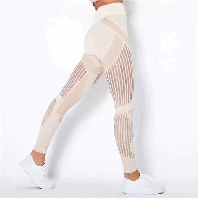 Product Image for Kompressionsleggings Cellulite Damen M Kokosnuss - Sport Leggings - Figurformende Leggings - Avelena