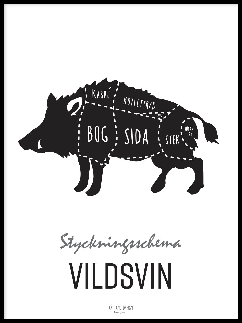 Product Image for Avelena | Schnittmuster, Wildschwein, 30x40 cm
