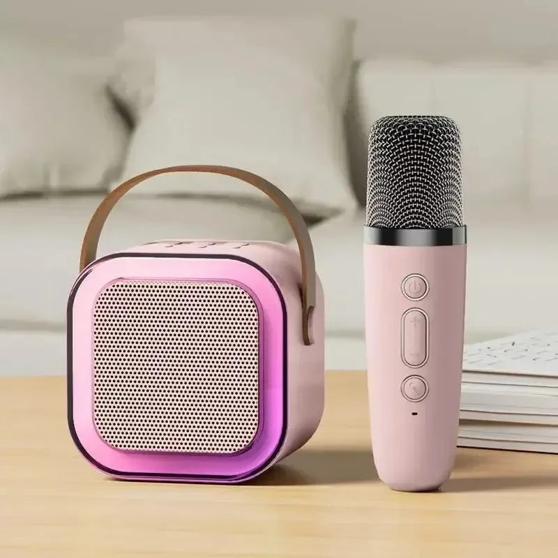 Product Image for Avelena | Tragbare Bluetooth Karaoke-Maschine mit kabellosen Mikrofonen - Lustiges Geschenke für die Familie zum Singen, Rosa / 1 Mic