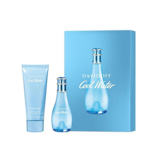 Davidoff Cool Water Womens Gift Set 30ml EDT & 75ml Body Lotion