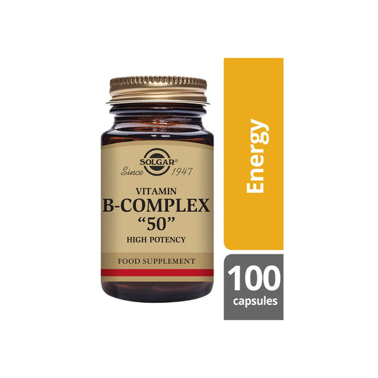 Solgar® Vitamin B-Complex "50" High Potency Vegetable Capsules - Pack of 100