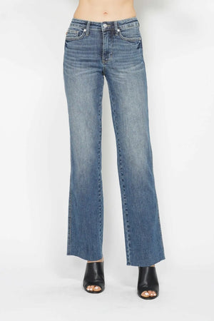 Judy Blue Full Size Tummy Control Straight Jeans - Amplified Queens 