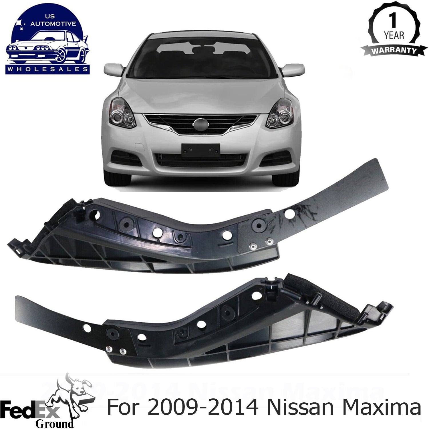 Front Bumper Mounting Bracket LH & RH For 2009-2014 Nissan Maxima