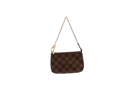 White Louis Vuitton Damier Azur Mini Pochette Accessoire Baguette