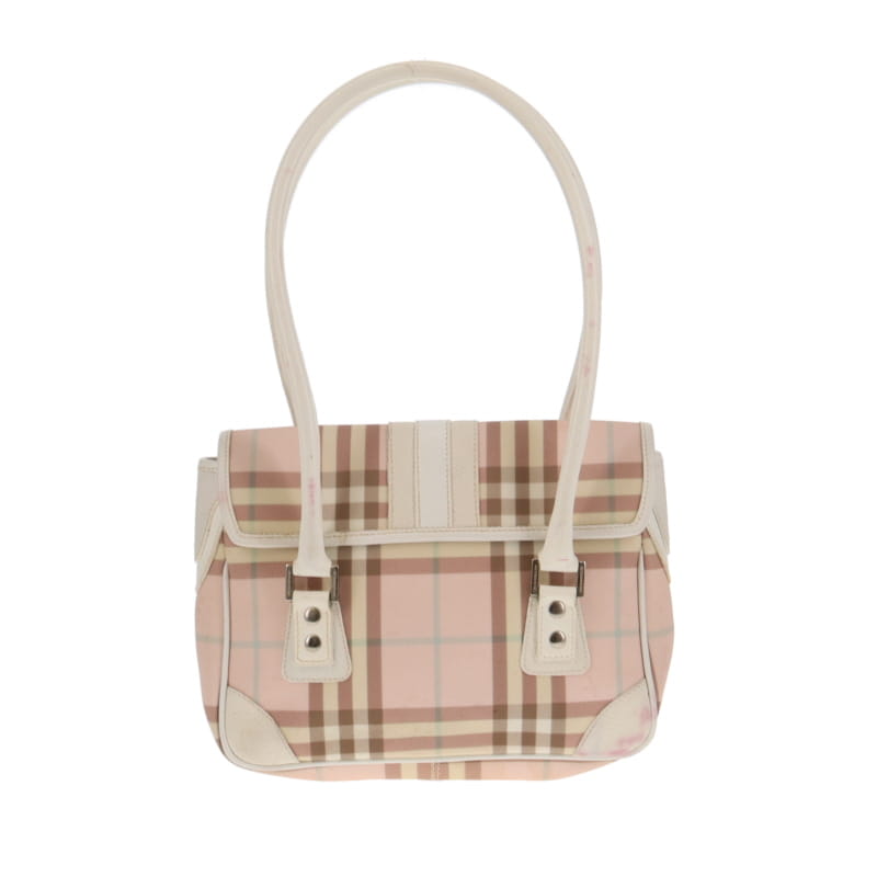 Burberry Pink Check and White Leather Trim Shoulder Bag – Designer Exchange  Ltd