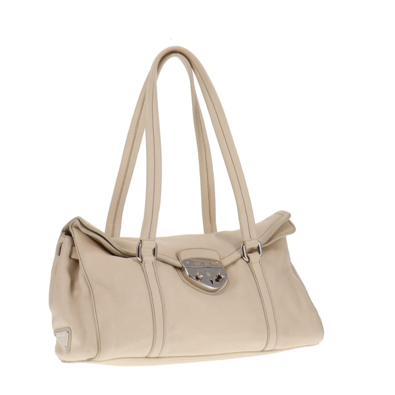 Prada Cream Vitello Easy Shoulder Bag – Designer Exchange Ltd