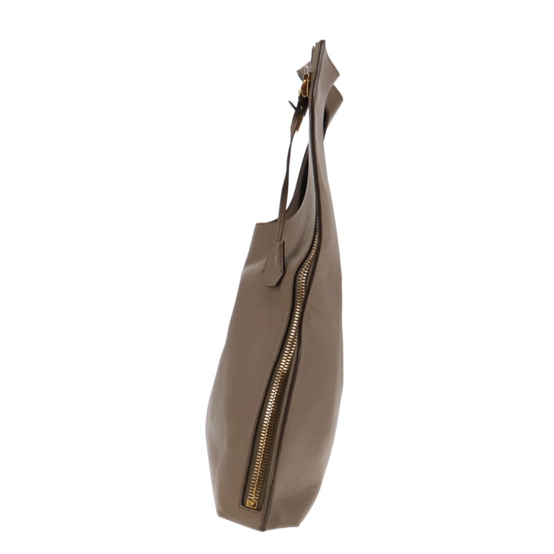 Tom Ford Alix Hobo Taupe With Gold Hardware – Designer Exchange Ltd