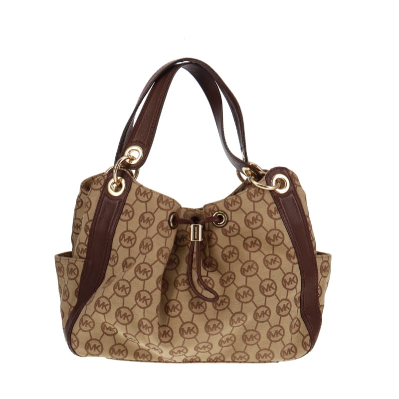 Michael Kors Brown Monogram Drawstring Grab Bag – Designer Exchange Ltd