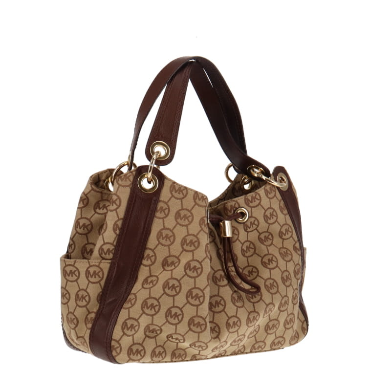 Michael Kors Brown Monogram Drawstring Grab Bag – Designer Exchange Ltd