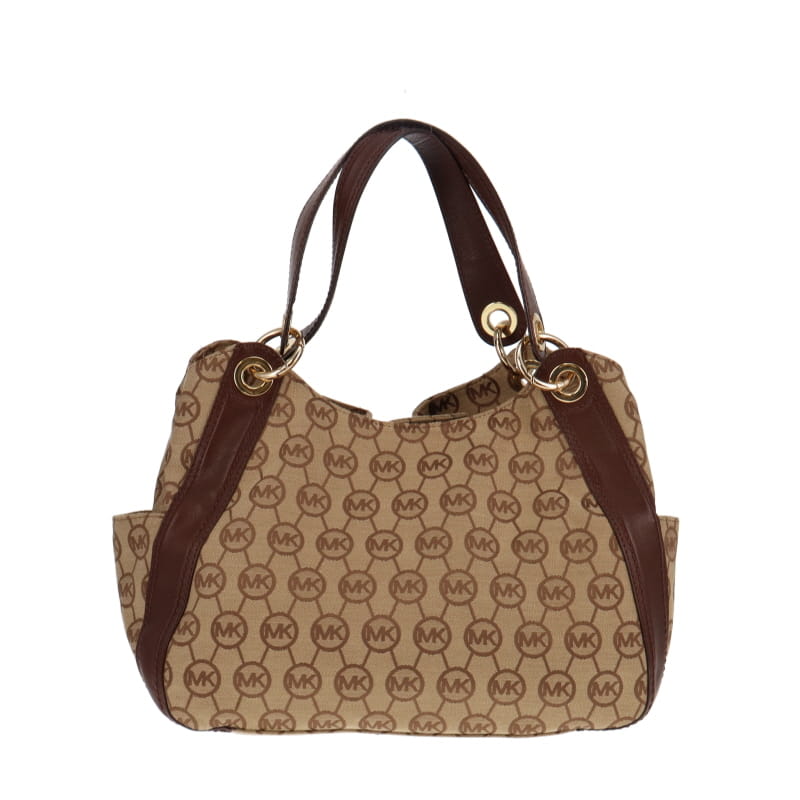 Michael Kors Brown Monogram Drawstring Grab Bag – Designer Exchange Ltd