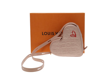 New Louis Vuitton Limited Edition Metallic Pink Embossed Lambskin Fall in Love Sac Coeur Bag